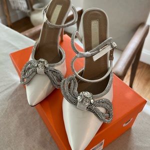 Bieosnli Women's Satin Lace Up High Heel